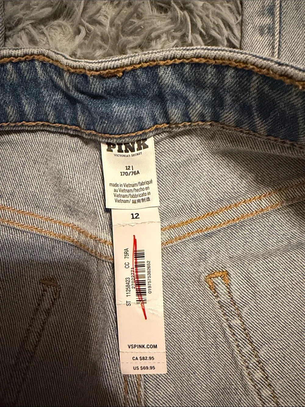 PINK Victoria's Secret Light Blue Men's Relaxed Jeans